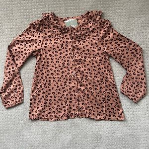 NWT girl’s H&M cheetah print blouse size 7